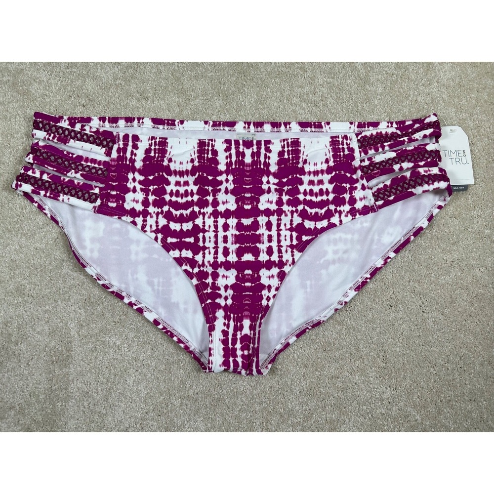 Time And Tru Womens Size 2X Purple Bikini Bottom Swim New